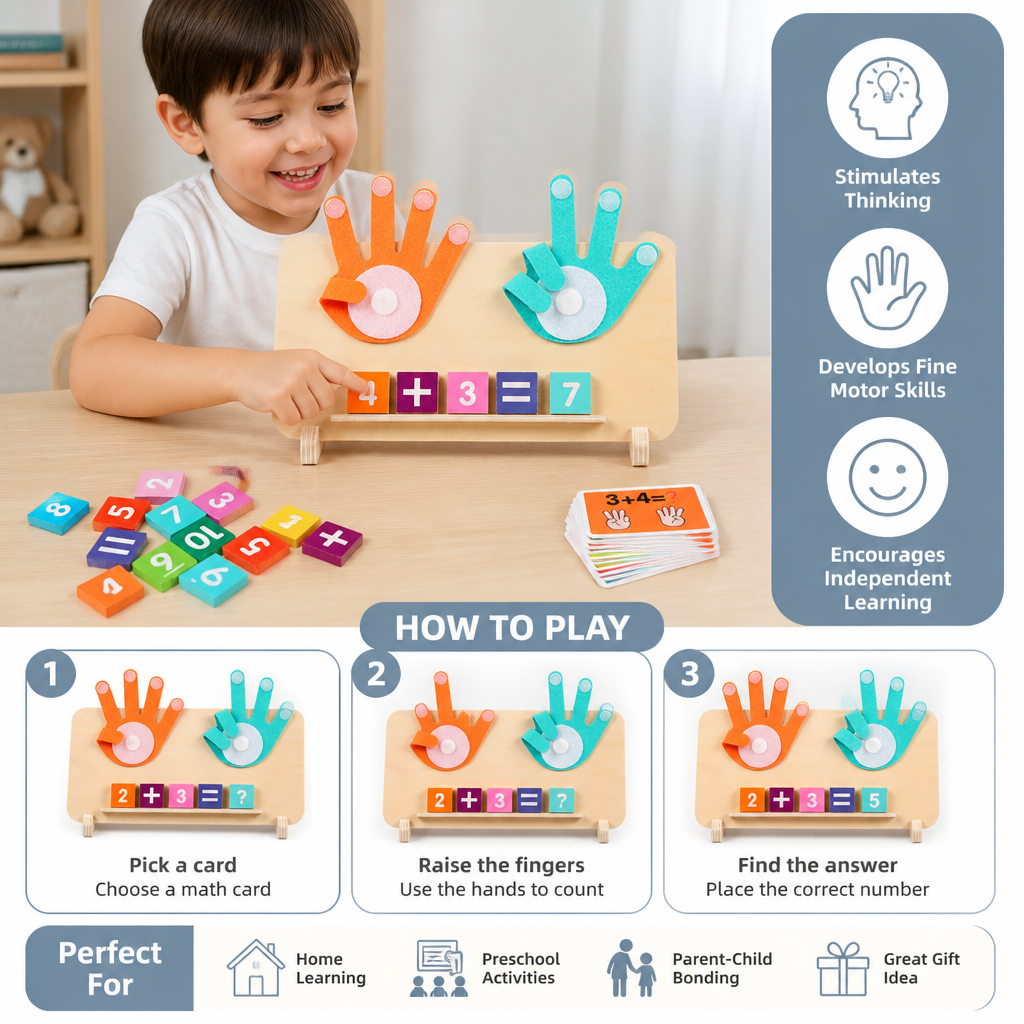 Wooden Finger Counting Board
