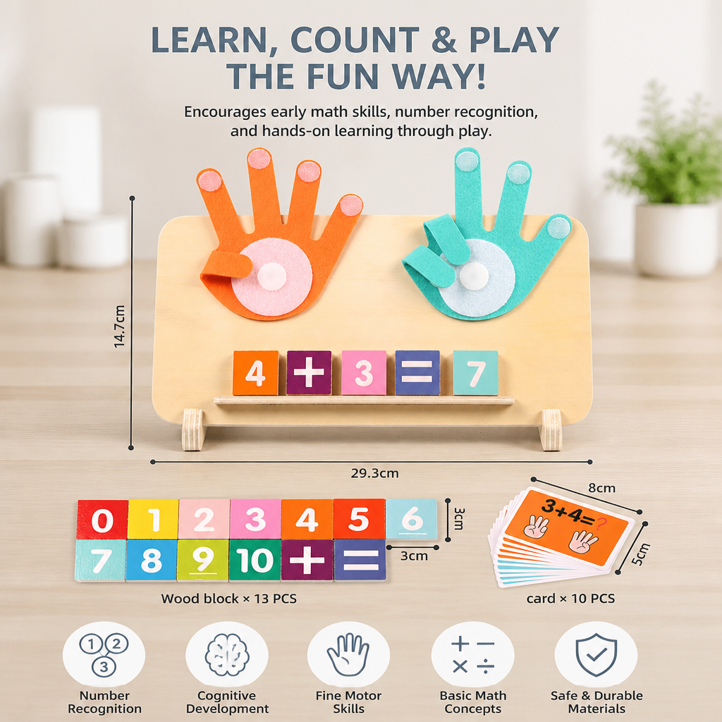 Wooden Finger Counting Board