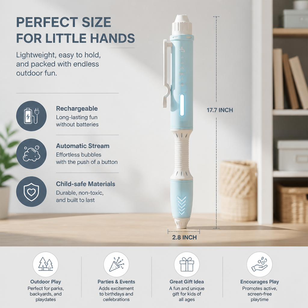 Magic Bubble Blaster Pen – Automatic Bubble Wand for Kids