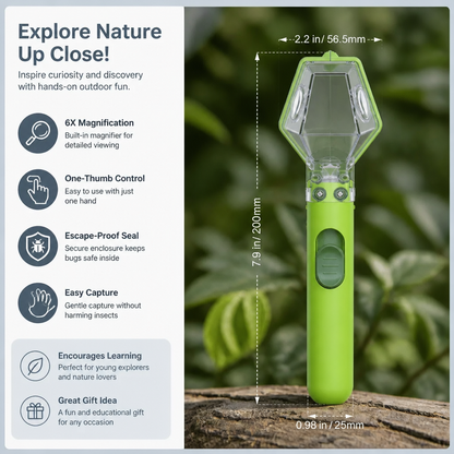 Kids Bug Catcher with 6X Magnifier – Insect Observation Tool for Outdoor Exploration