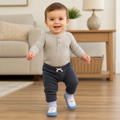 Baby Breathable Sock Shoes – Non-Slip Soft Sole Walking Socks for Infants & Toddlers