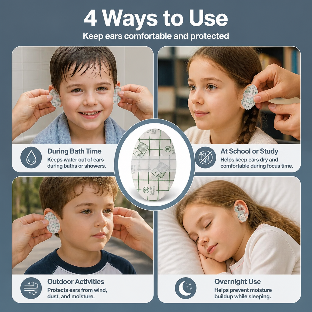 Waterproof ear protection film for children
