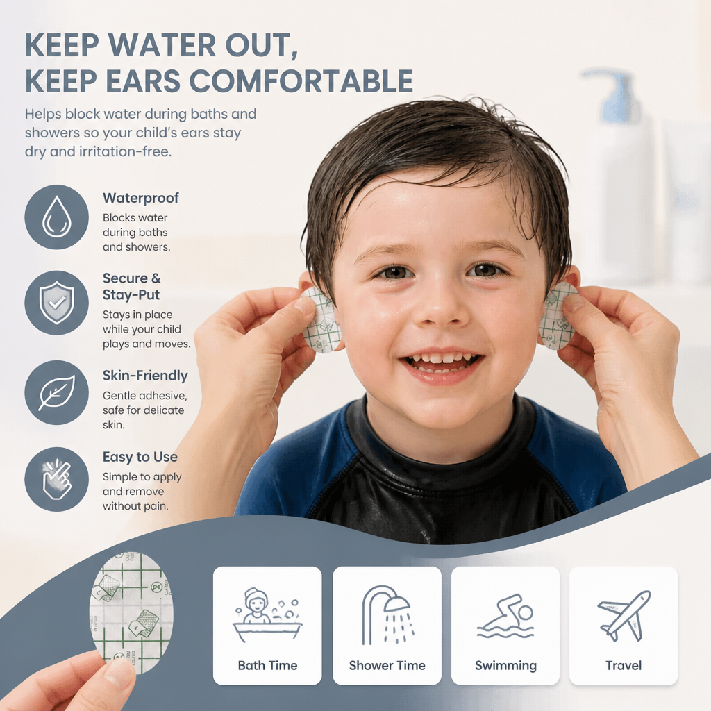Waterproof ear protection film for children