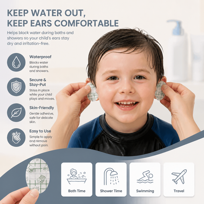Waterproof ear protection film for children