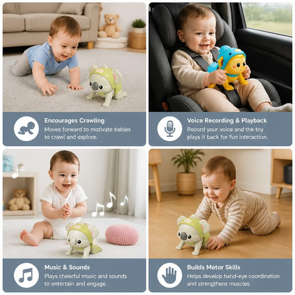 Interactive Crawling Baby Toy with Music & Voice Recording