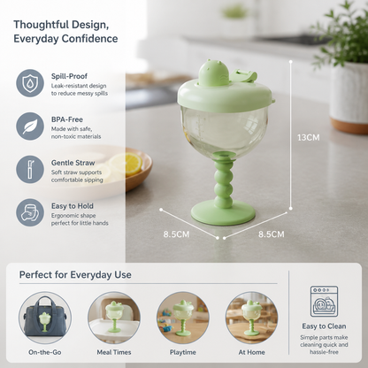Spill-Proof Baby Straw Training Cup