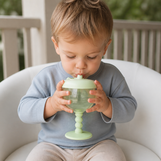 Spill-Proof Baby Straw Training Cup
