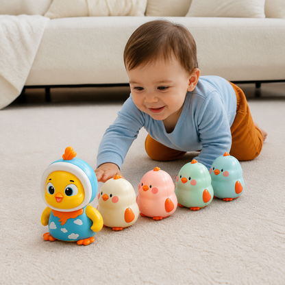 Wobbling Chicken Tummy-Time Toy