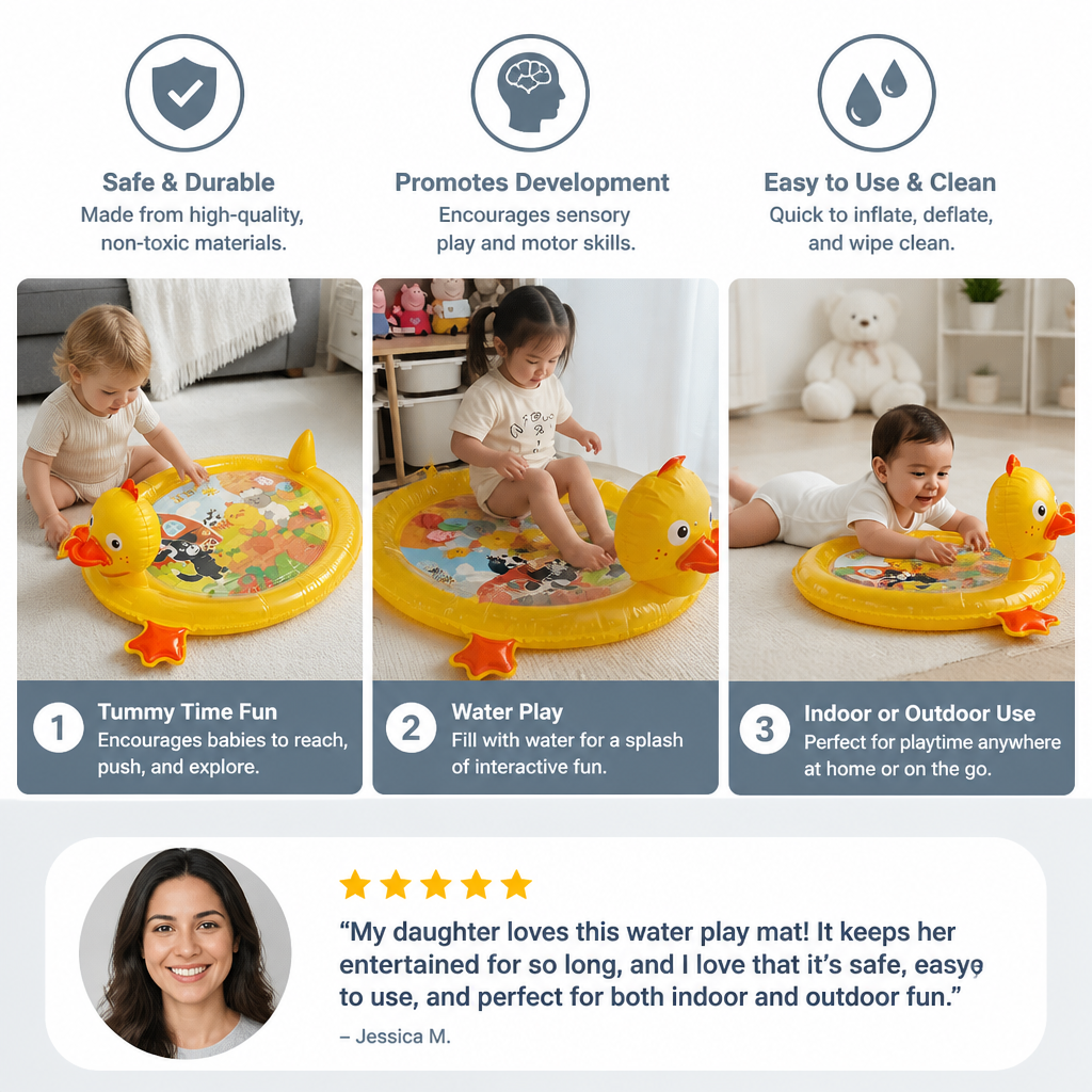 2-in-1 Duck Water Play Mat