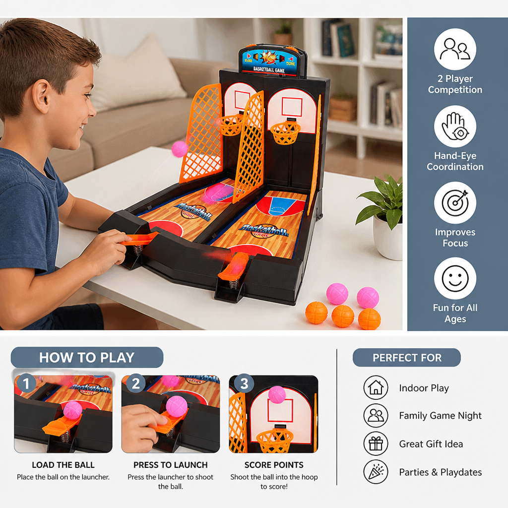 2-Player Basketball Shootout Game