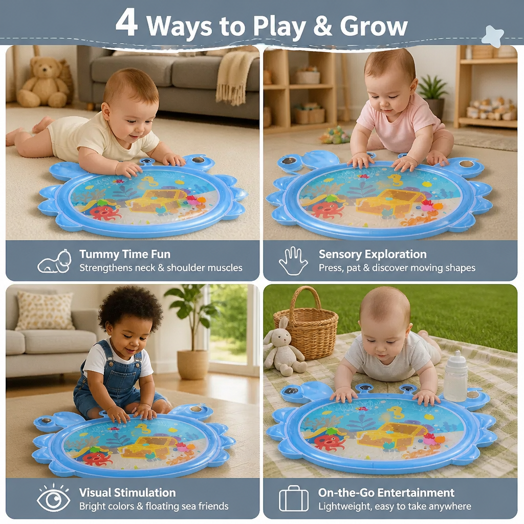 2in1 Interactive Tummy Time Toy & Play Mat