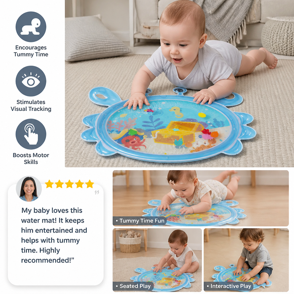 2in1 Interactive Tummy Time Toy & Play Mat