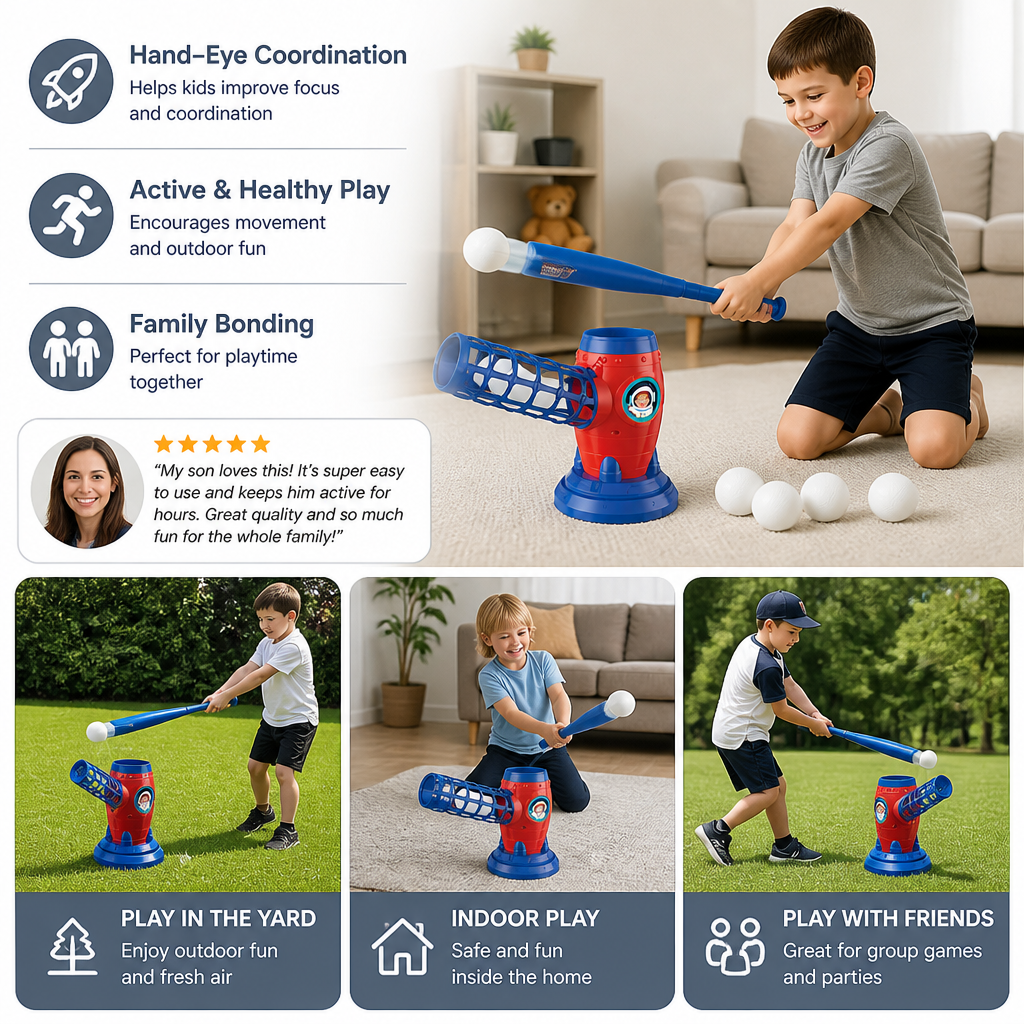 Kids Electronic Baseball Pitching Machine