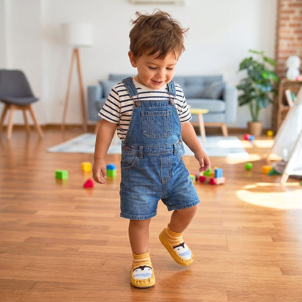 Baby Breathable Sock Shoes – Non-Slip Soft Sole Walking Socks for Infants & Toddlers