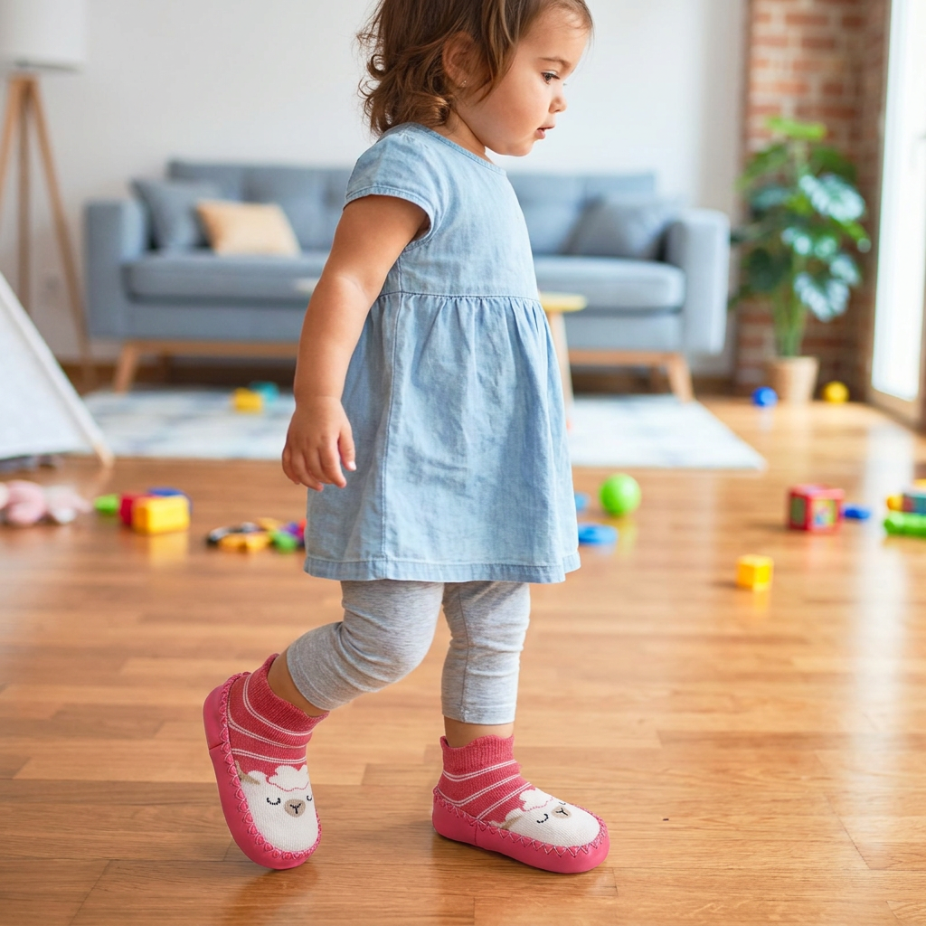 Baby Breathable Sock Shoes – Non-Slip Soft Sole Walking Socks for Infants & Toddlers