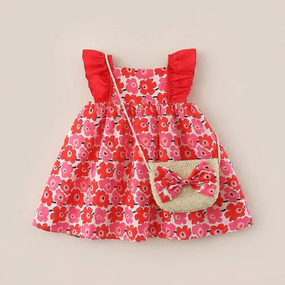 Sunny Bloom Dress Set & Bag