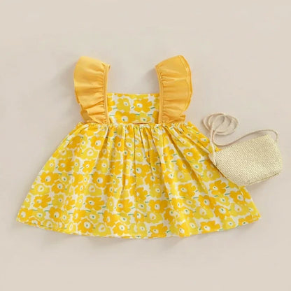 Sunny Bloom Dress Set & Bag