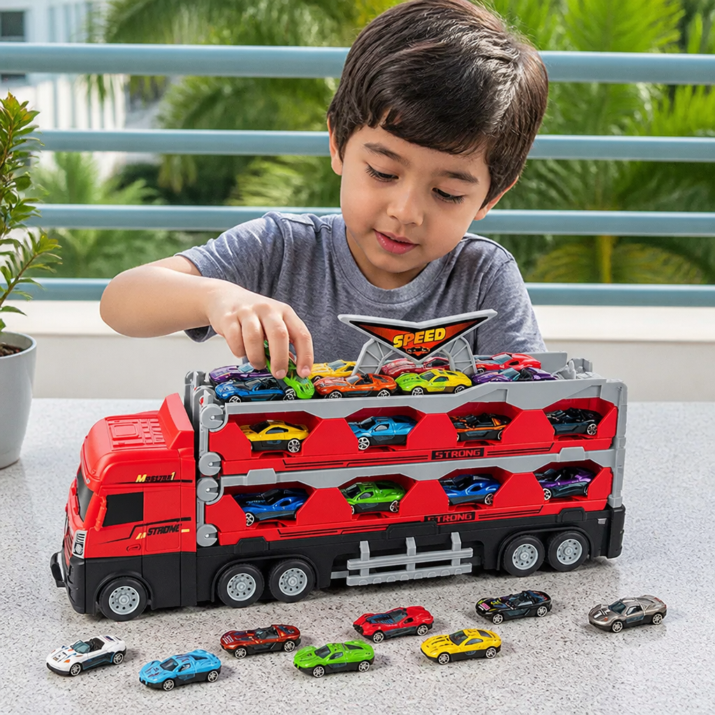 Racing track truck toy for children