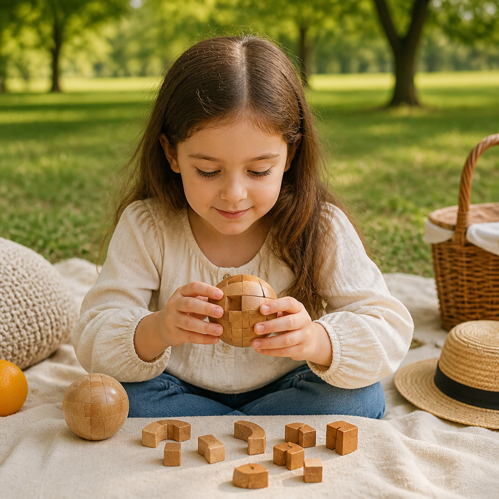 Montessori 3D Wooden Brain Puzzle - Early Learning Toy