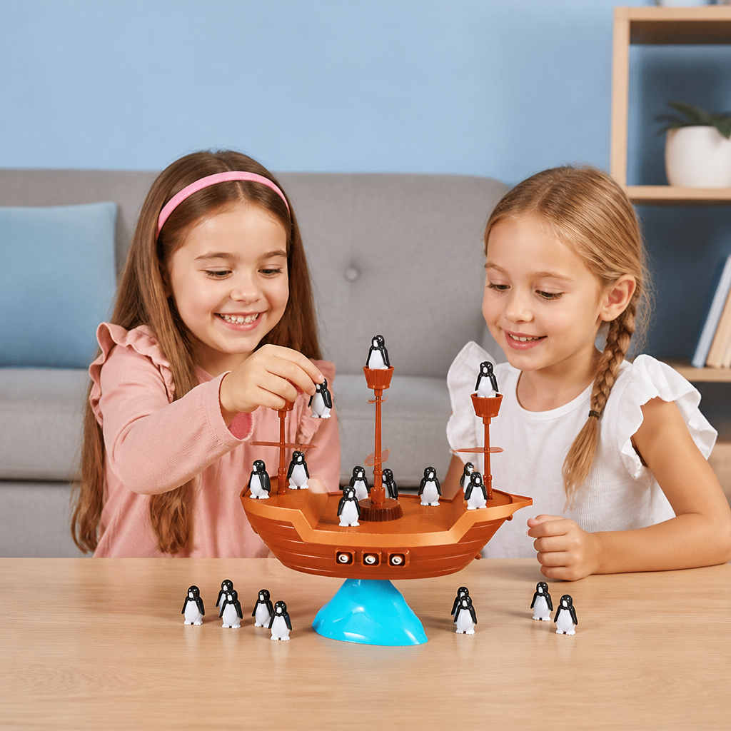 Penguin Pirate Ship Balance Game