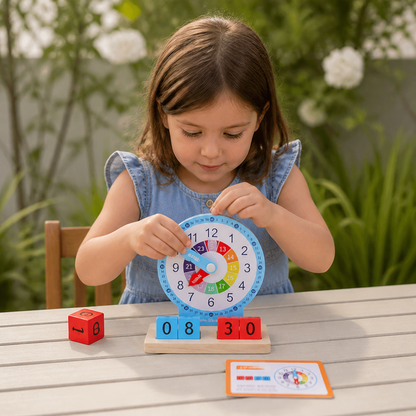 Educational Montessori Clock & Time Learning Toy