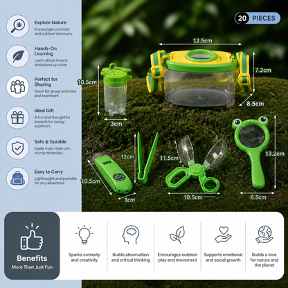 Kids Outdoor Bug Observation Explorer Kit with Accessories