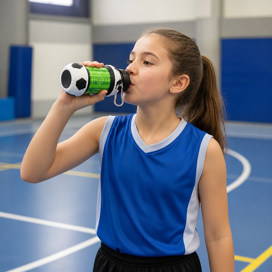 Foldable & Durable Silicone Football Water Bottle