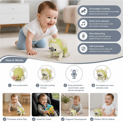Interactive Crawling Baby Toy with Music & Voice Recording