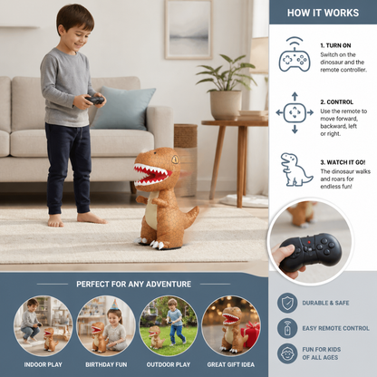 Remote Control Inflatable T-Rex Dinosaur Toy