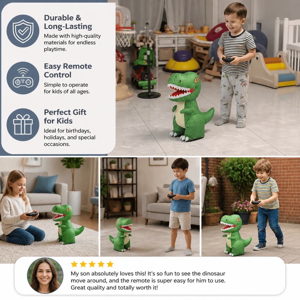 Remote Control Inflatable T-Rex Dinosaur Toy