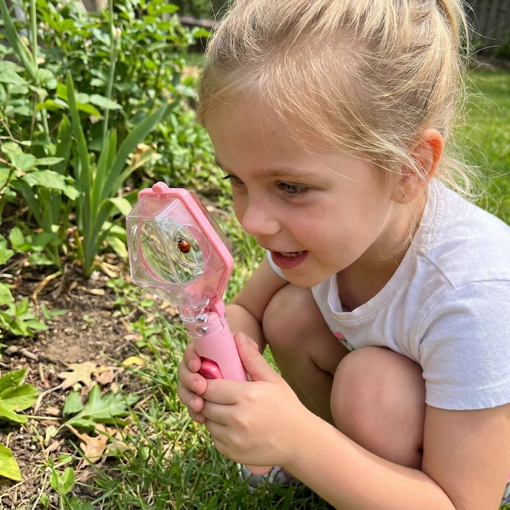 Kids Bug Catcher with 6X Magnifier – Insect Observation Tool for Outdoor Exploration