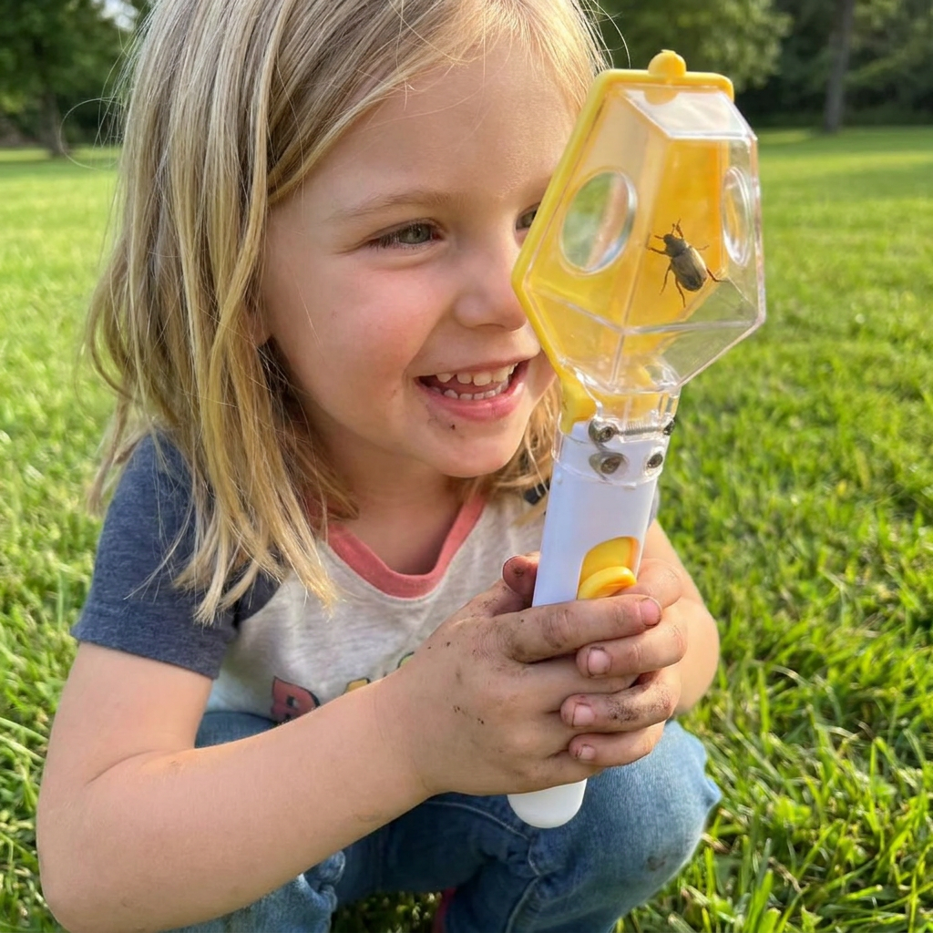 Kids Bug Catcher with 6X Magnifier – Insect Observation Tool for Outdoor Exploration