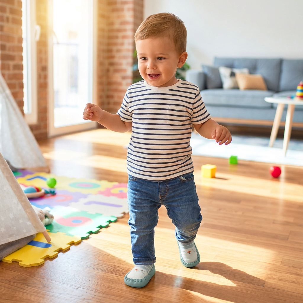 Baby Breathable Sock Shoes – Non-Slip Soft Sole Walking Socks for Infants & Toddlers