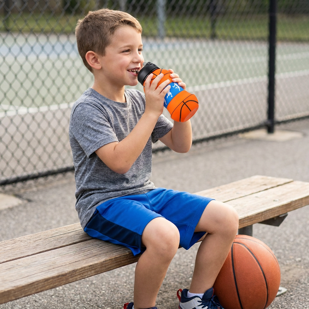 Foldable & Durable Silicone Football Water Bottle