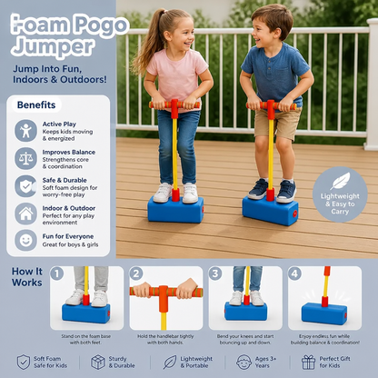 Foam children's pogo jumpers – jumping toys for indoors and outdoors
