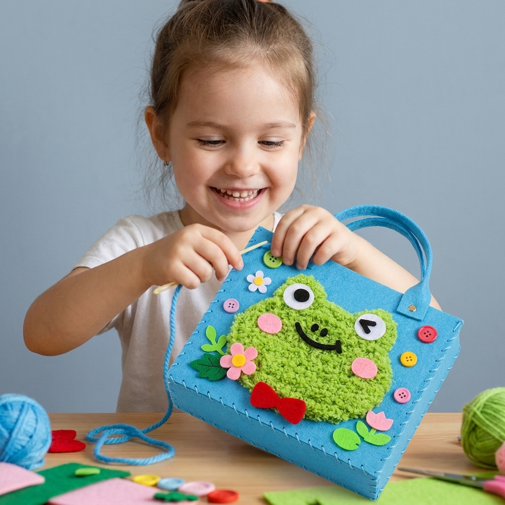 Kids DIY Plush Tote Bag Craft Kit