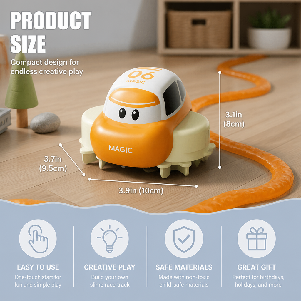 Magic Slime Race Track Set – DIY Electric Car Adventure