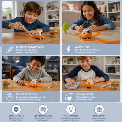 Magic Slime Race Track Set – DIY Electric Car Adventure