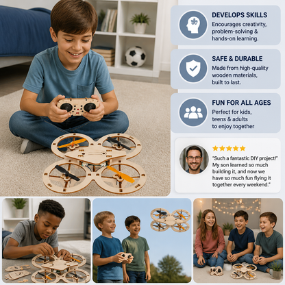 DIY Wooden RC Quadcopter Kit – Build Your Own Flying Adventure