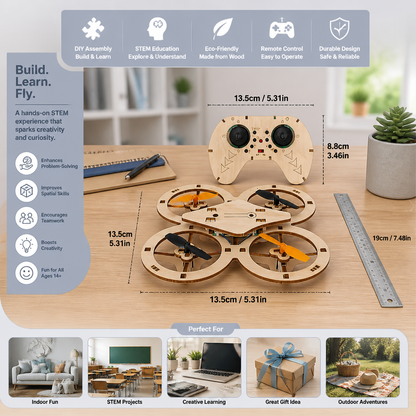 DIY Wooden RC Quadcopter Kit – Build Your Own Flying Adventure