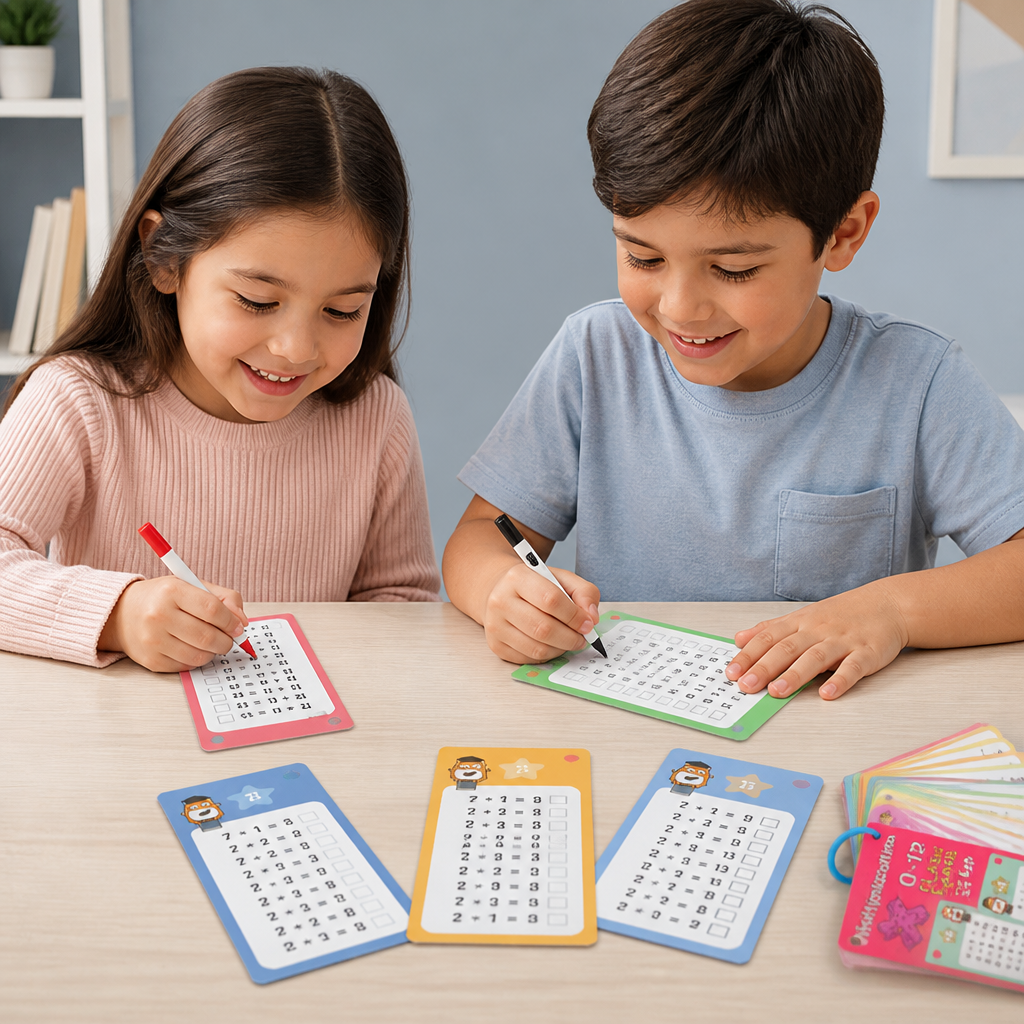 Reusable Math Flash Cards for Kids