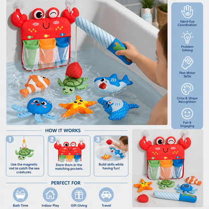 Montessori Magnetic Fishing Bath Toy Set