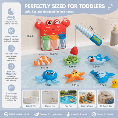 Montessori Magnetic Fishing Bath Toy Set