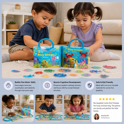 Montessori Ocean Animals Sensory Busy Book