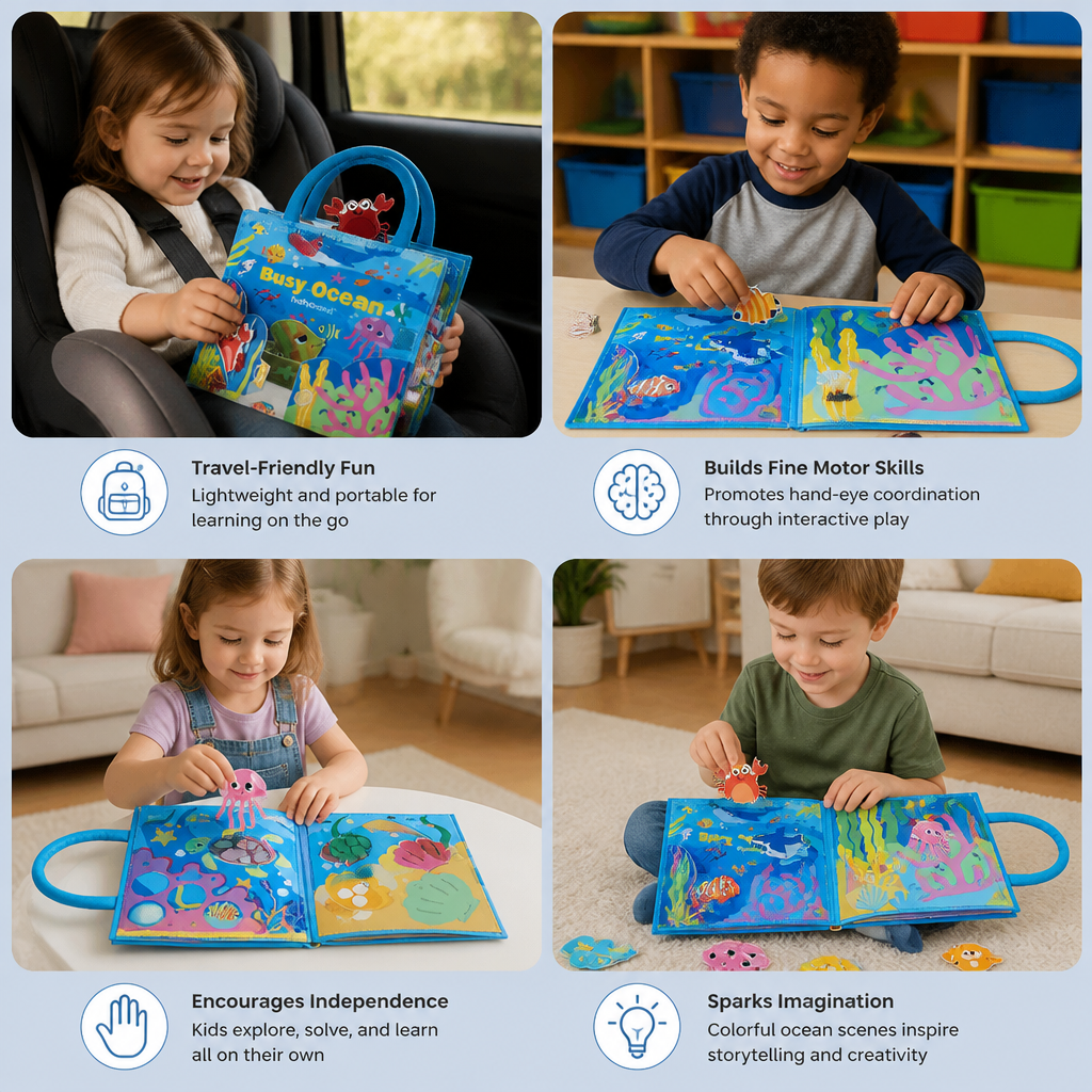 Montessori Ocean Animals Sensory Busy Book