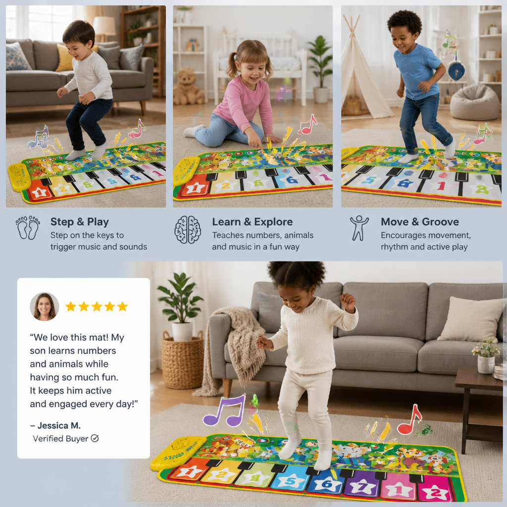 Interactive Musical Piano Play Mat