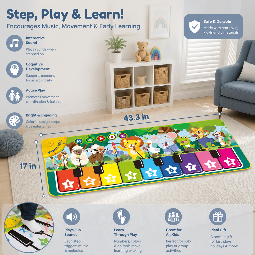 Interactive Musical Piano Play Mat