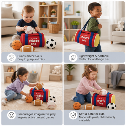 My First Sports Plush Bag – Soft Baby Play Set