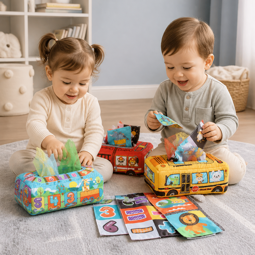 Montessori Magic Tissue Box – Sensory Learning Toy for Babies