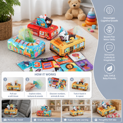 Montessori Magic Tissue Box – Sensory Learning Toy for Babies